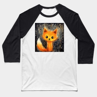 Cute Fox Cub Baseball T-Shirt